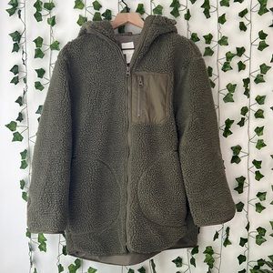 H&M olive green coat